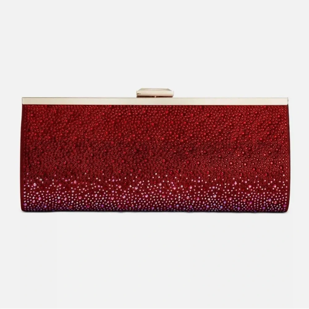 NWOT INC International Concepts Gemstone zombie Carolyn Red Clutch